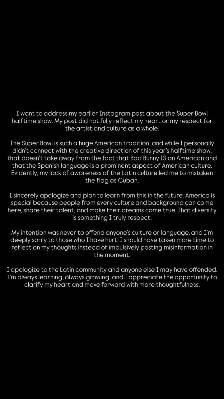 Taylor Armstrong Apologizes After Slamming Bad Bunny's Super Bowl Performance