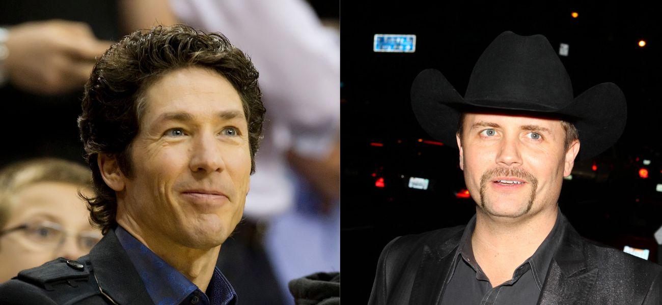 Photo collage of John Rich and Joel Osteen.