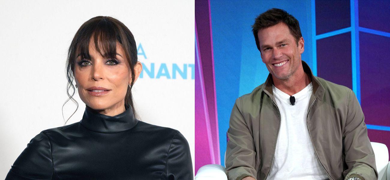 A photo collage of Bethenny Frankel, Tom Brady,