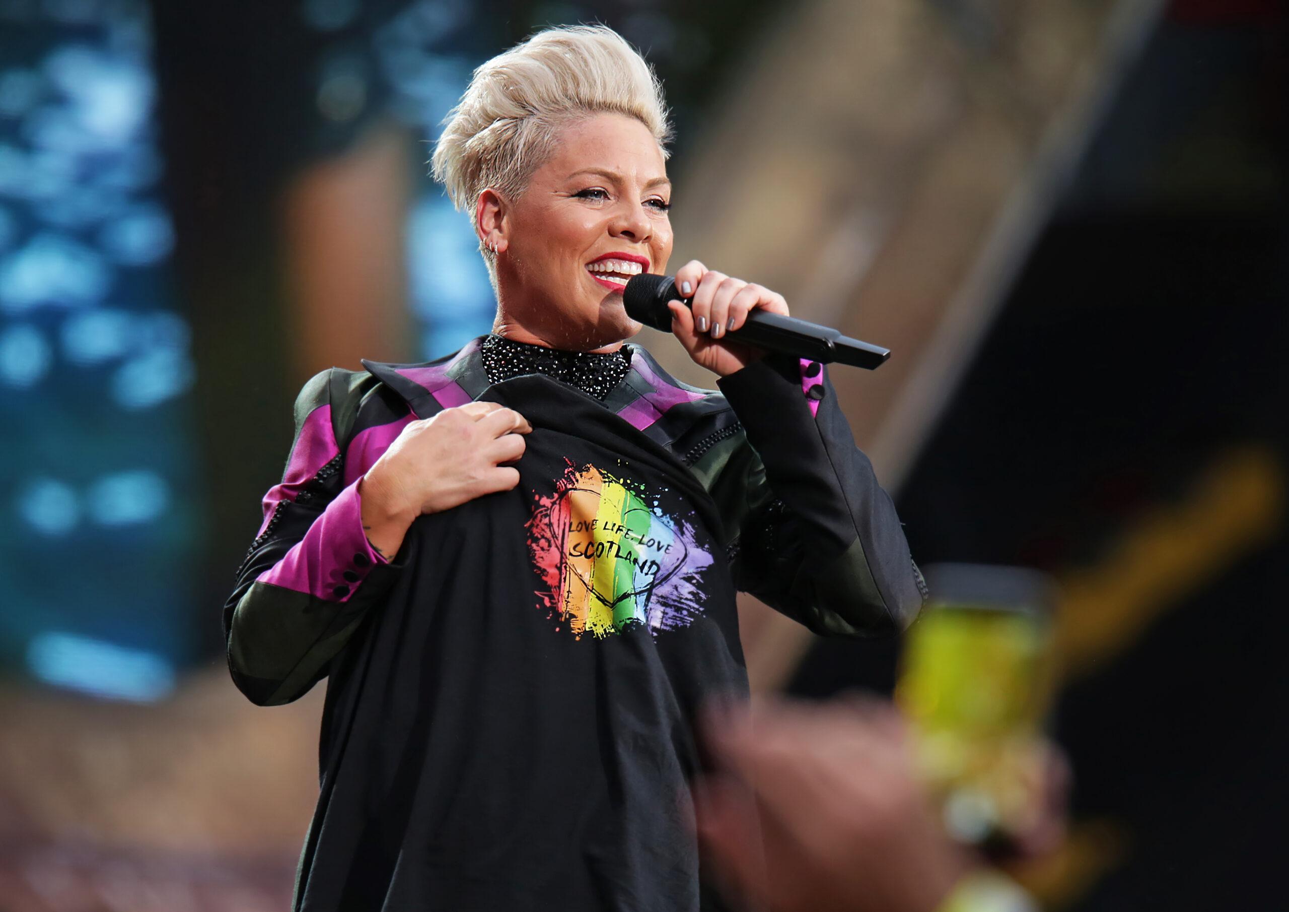 P!nk Performing at Liverpool Anfield Stadium