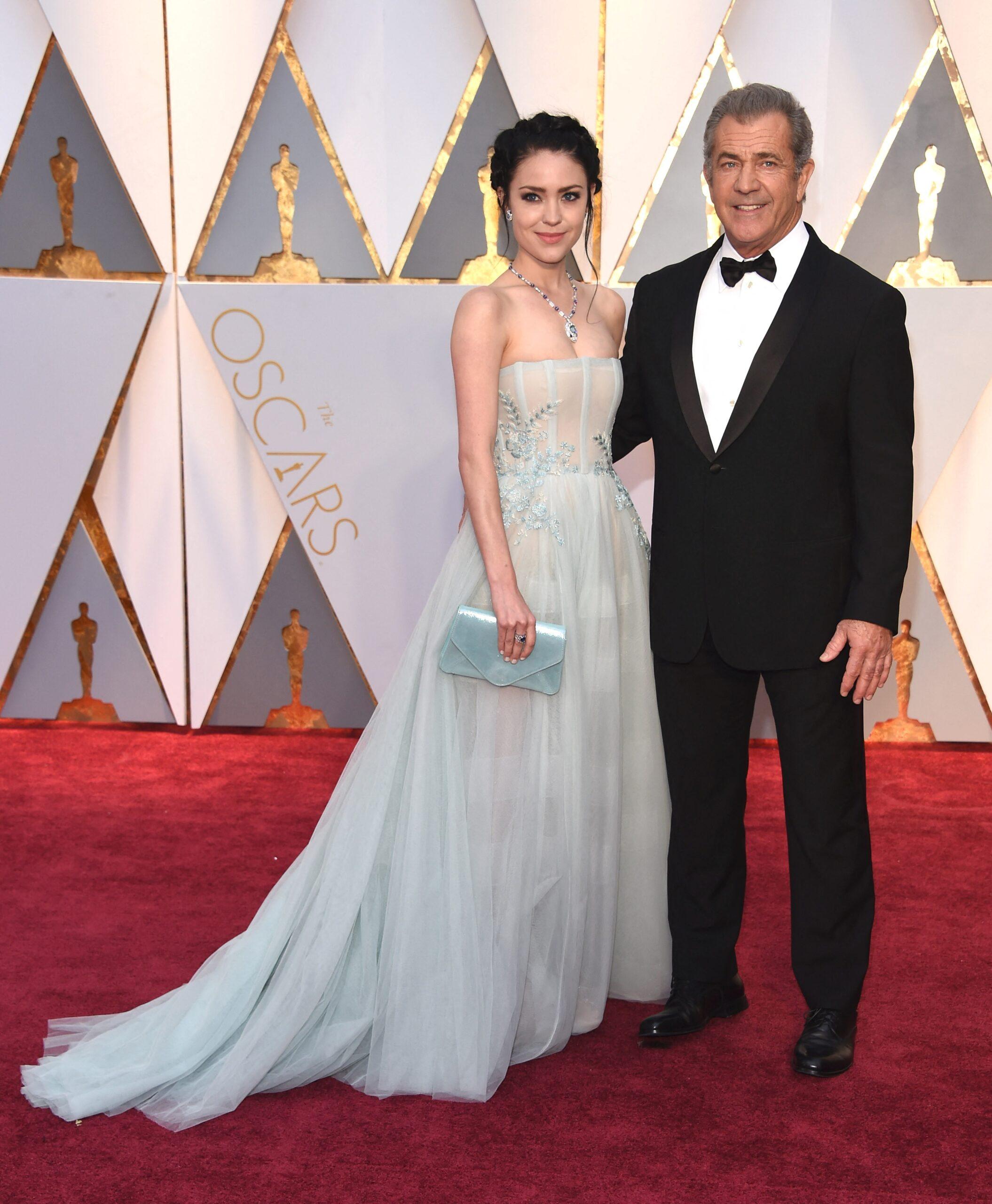 Mel Gibson and Rosalind Ross at 89th Academy Awards Red Carpet 2017