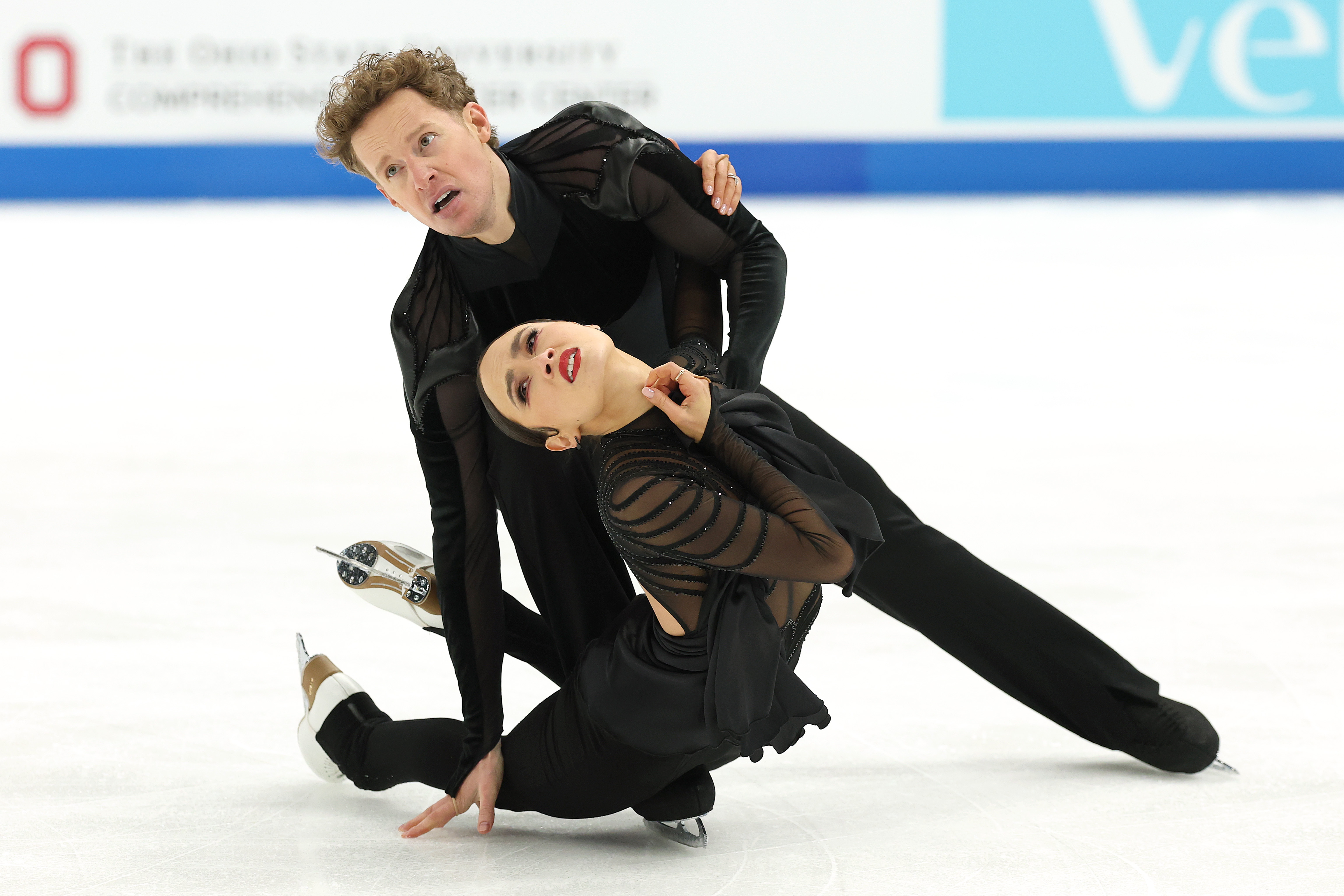 Madison Chock and Evan Bates claimed their seventh national title in ice dance on Saturday. (Jamie Squire/Getty Images)