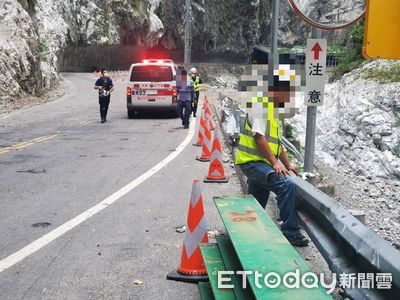 花蓮工人中橫隧道口施工　驚見懸崖下躺「發黑男屍」