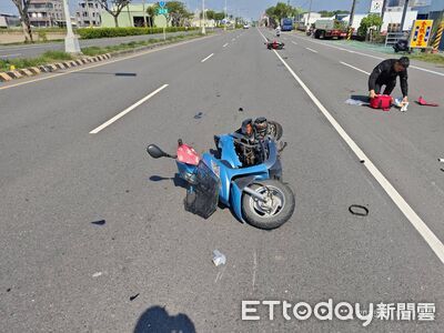 快訊／台南善化嚴重車禍！2機車碰撞　女騎士倒地無心跳搶救中