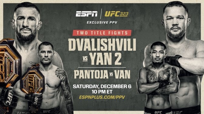 LIVE UFC 323 Results & Highlights: Dvalishvili vs. Yan 2 Updates