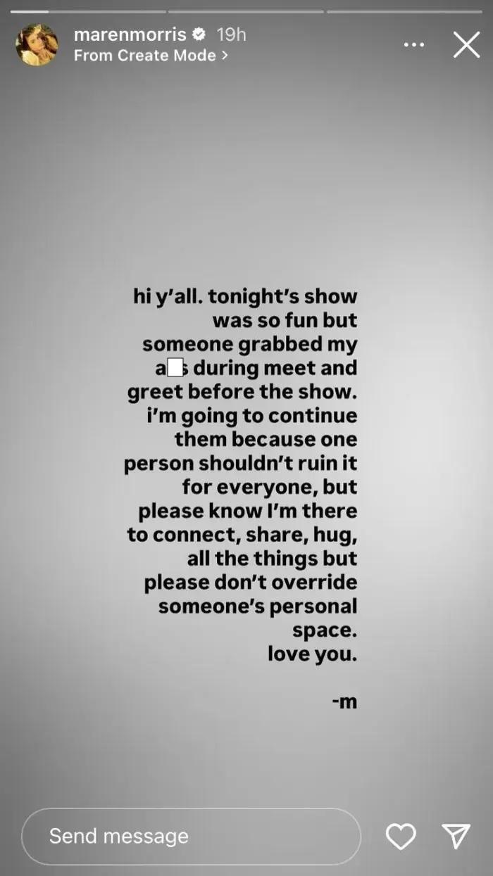 Maren Morris' Instagram Stories