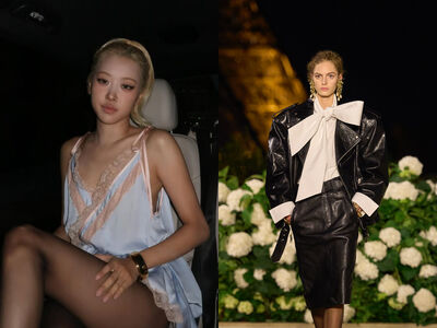 巴黎時裝周／Ros&eacute;甜美睡衣裙助陣Saint Laurent！降落傘風衣、皮革套裝成亮點