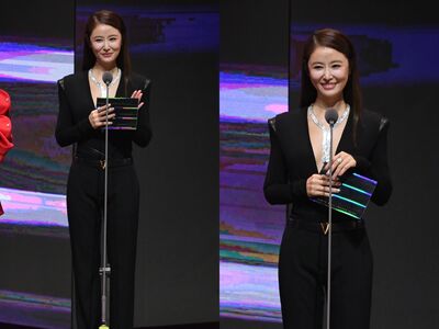 金鐘時尚／林心如連身褲深V開到腰辣爆！千萬Boucheron項鍊填空超閃