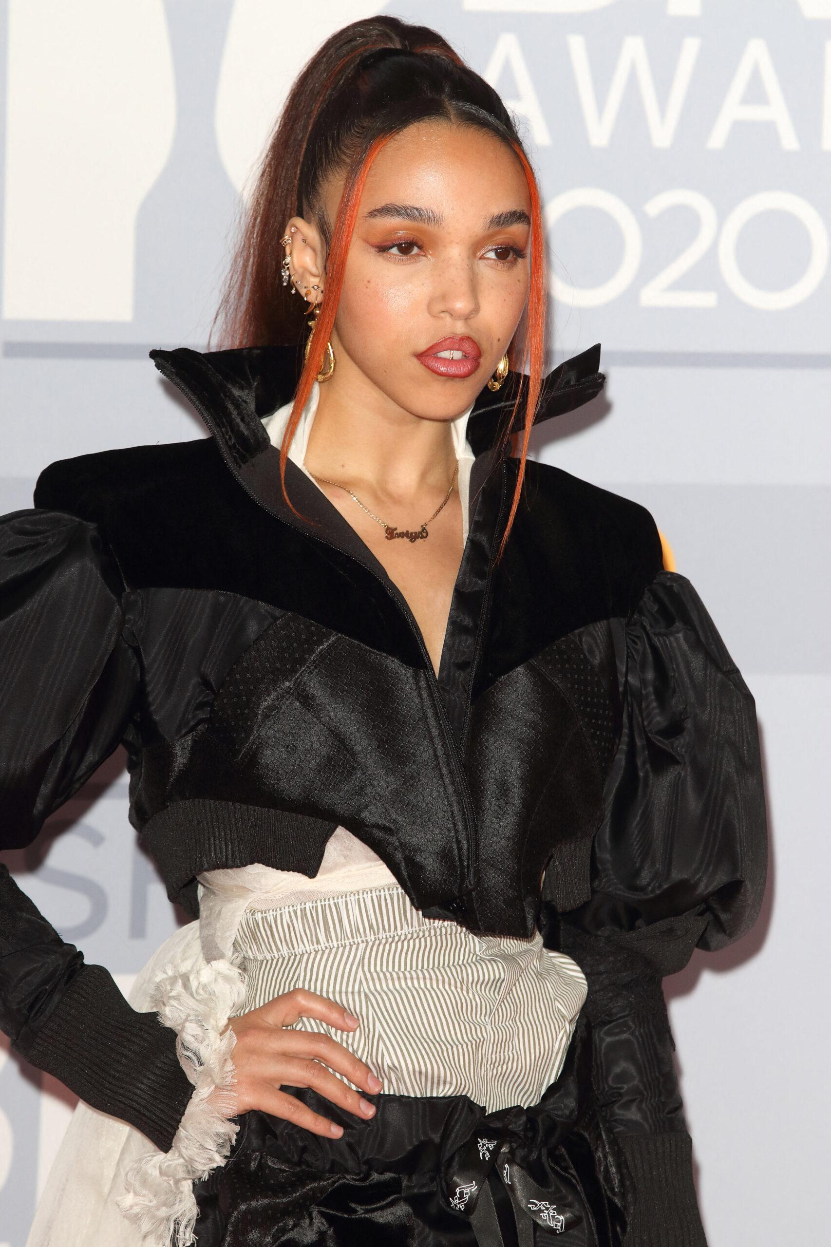 FKA Twigs (full name: Tahliah Debrett Barnett) at 40th Brit Awards Red Carpet
