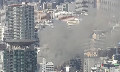 快訊／大阪通天閣周邊起火！出動30輛消防車　濃煙狂竄死傷不明
