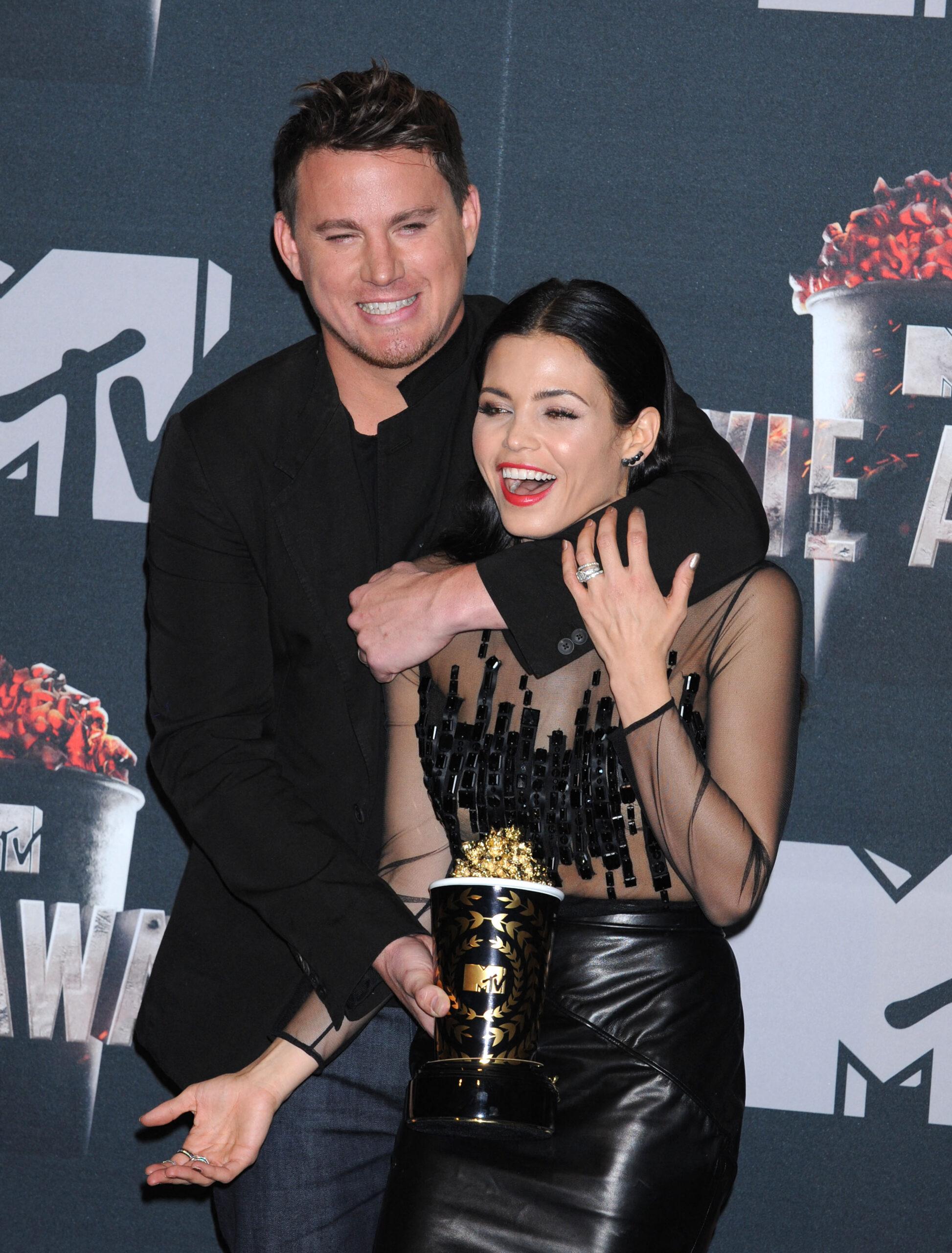 Channing Tatum and Jenna Dewan smiling