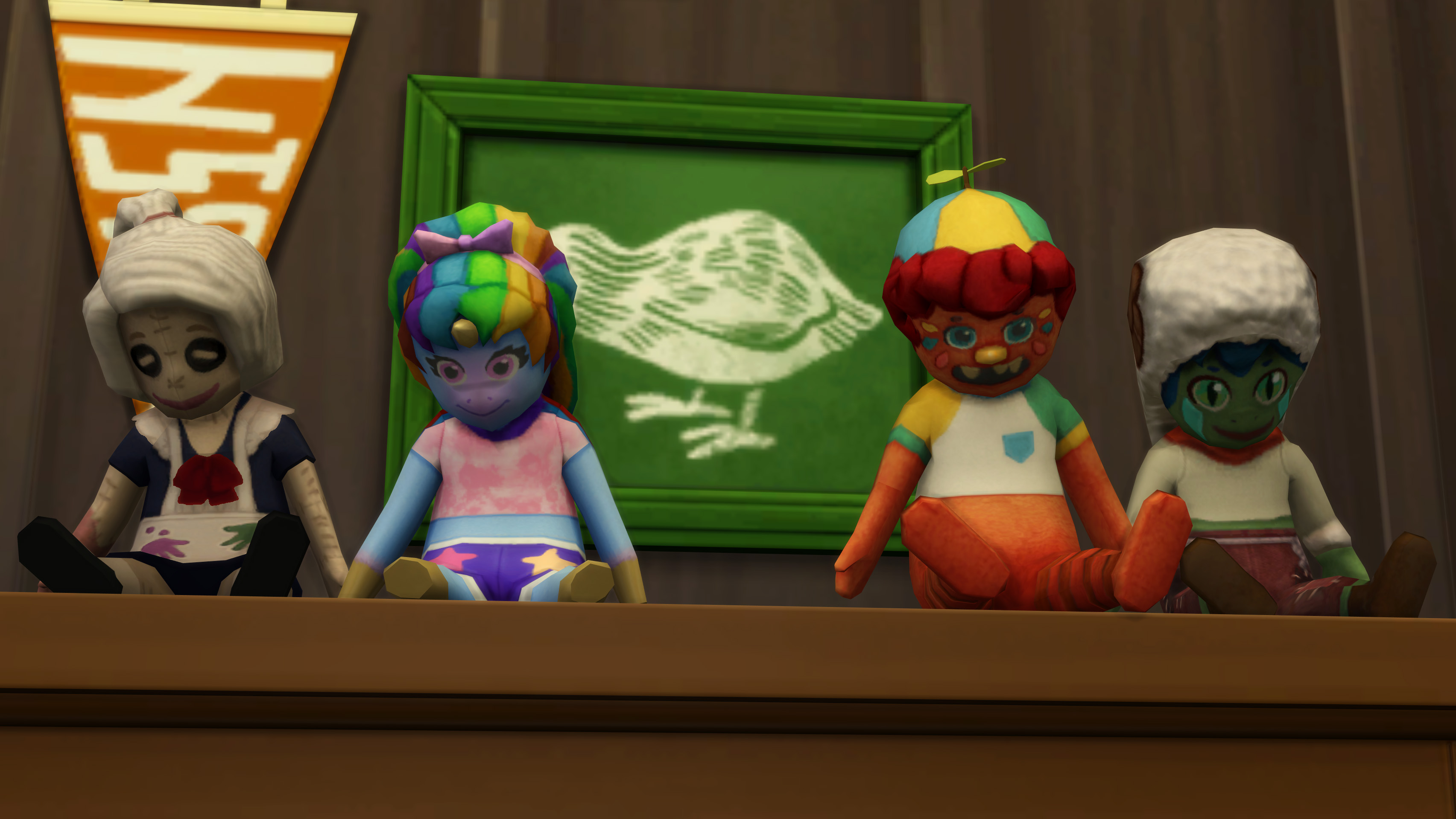 All four ImagineMe Dolls from The Sims 4 Adventure Awaits expansion.