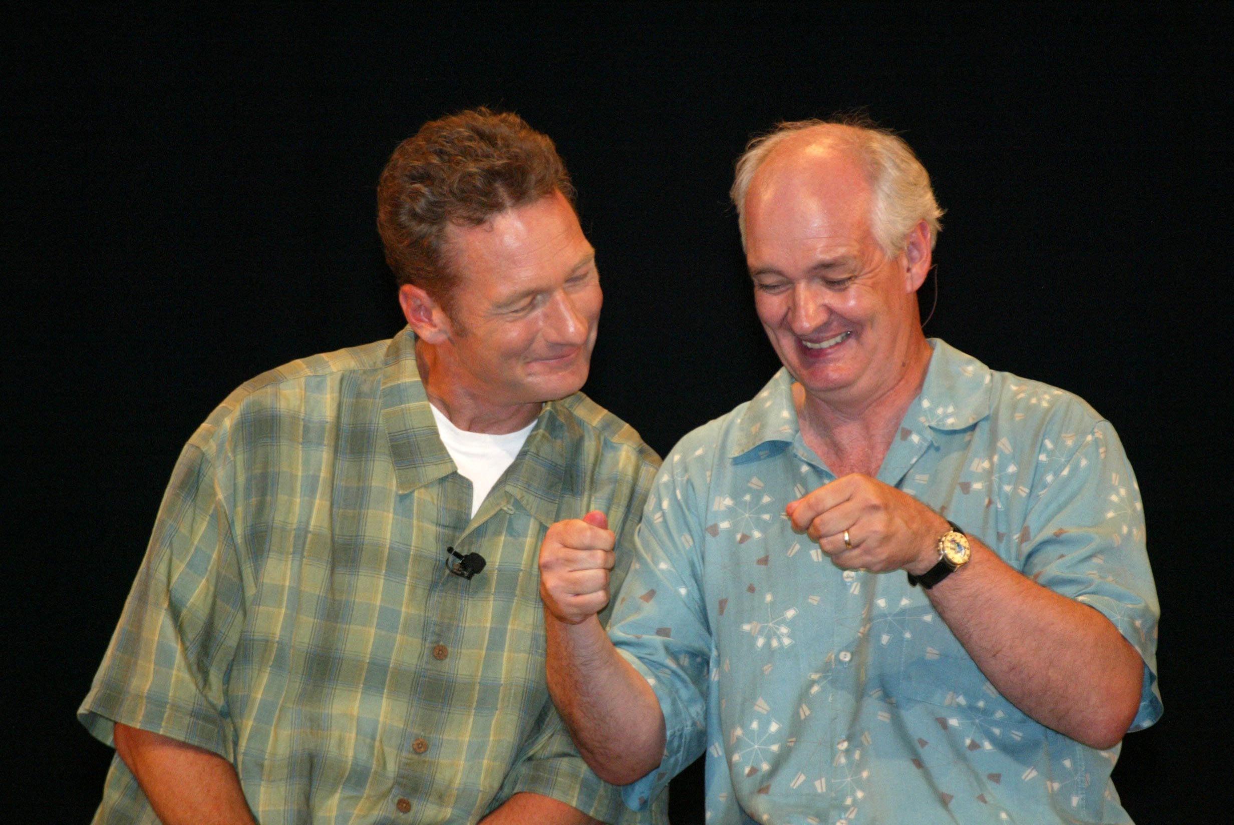 Colin Mochrie and Ryan Stiles at the first day of the ABC Primetime Preview Weekend