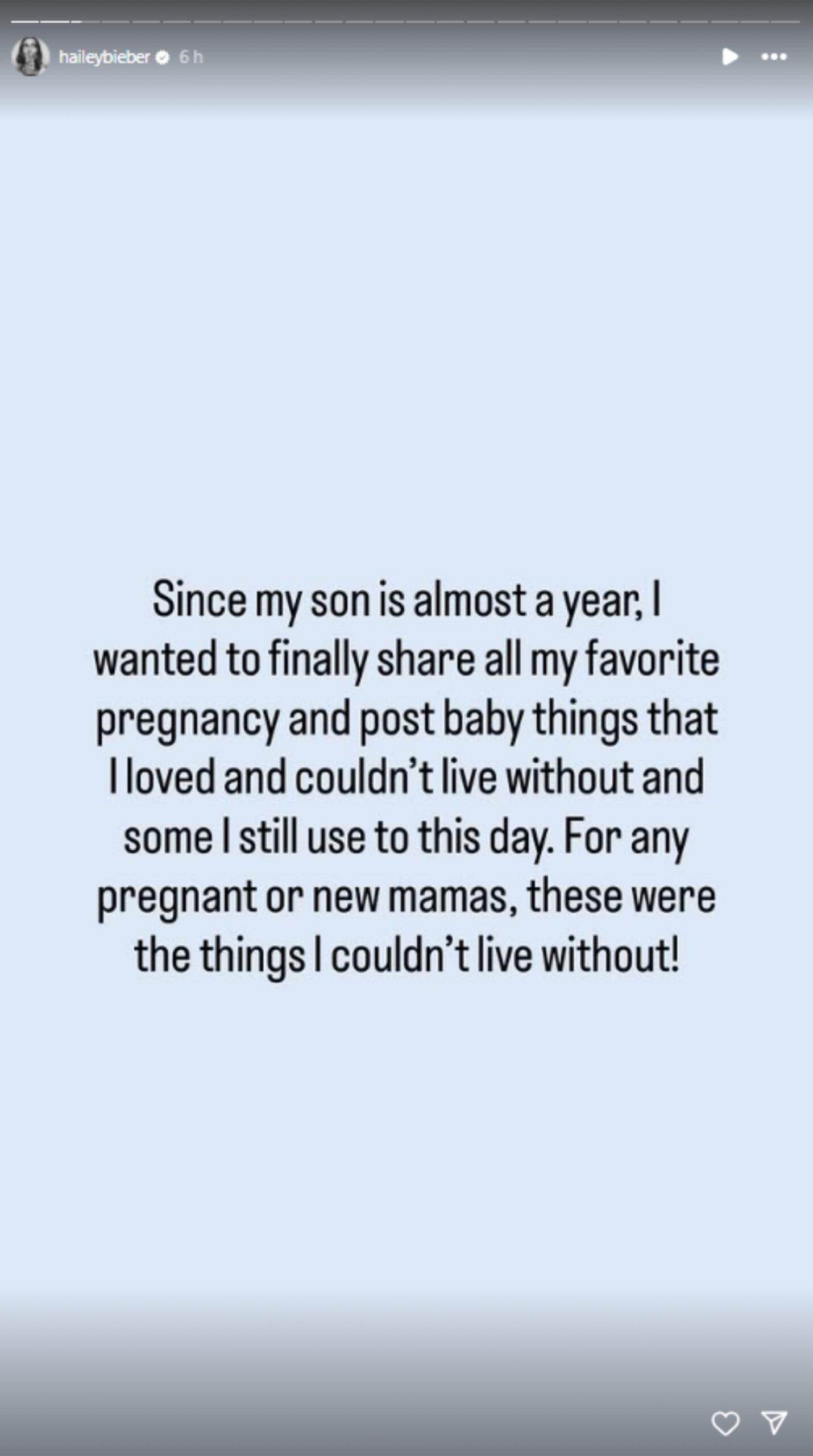 Hailey Bieber's nursing mother essentials