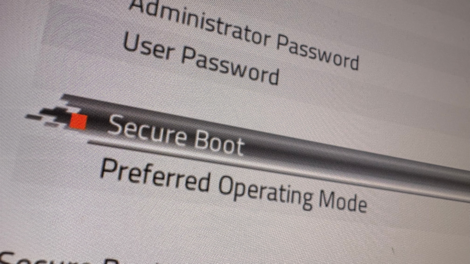 Gigabyte's BIOS screen showing Secure Boot options.