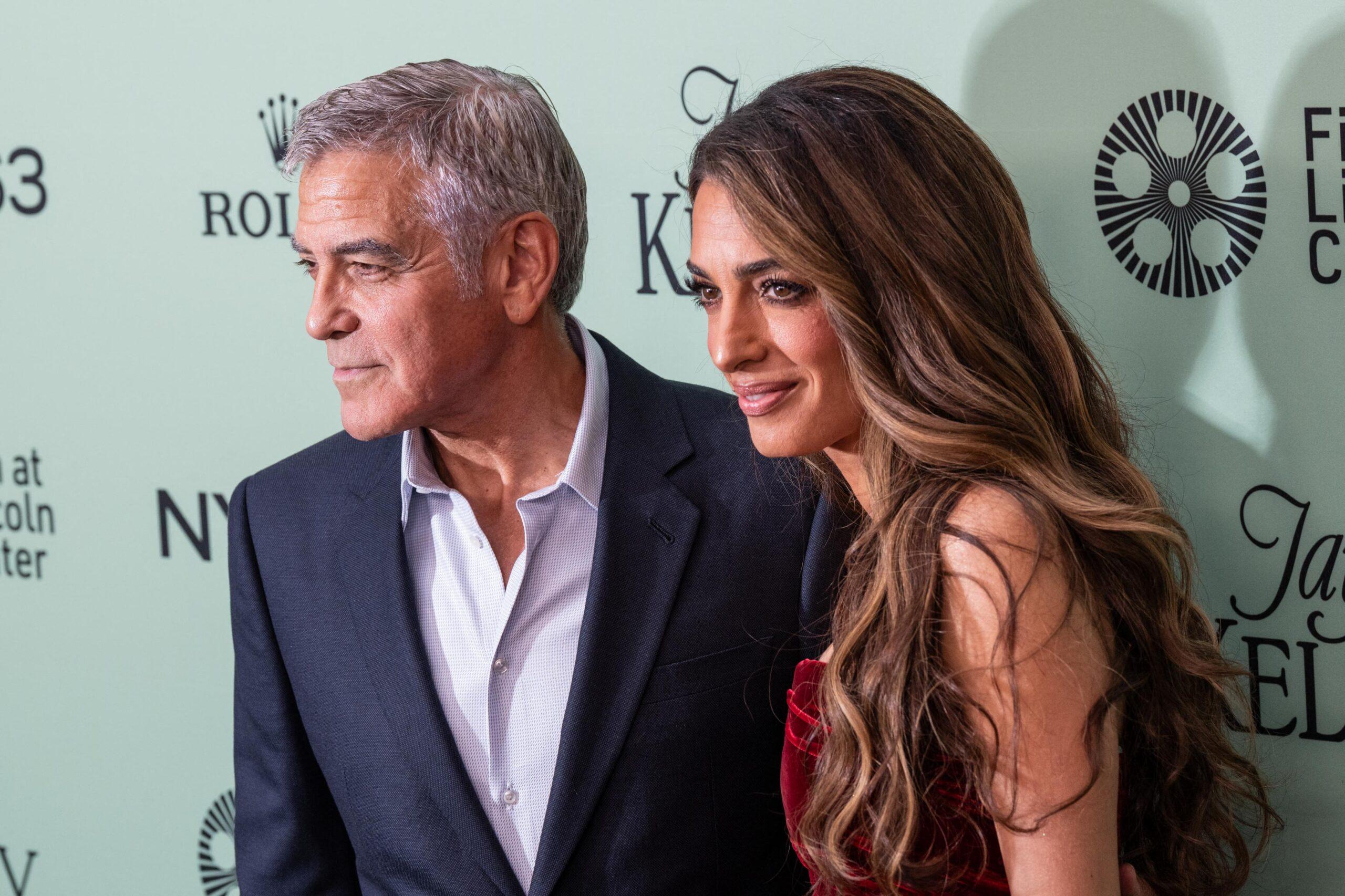 George Clooney and Amal Clooney at the "Jay Kelly" premier