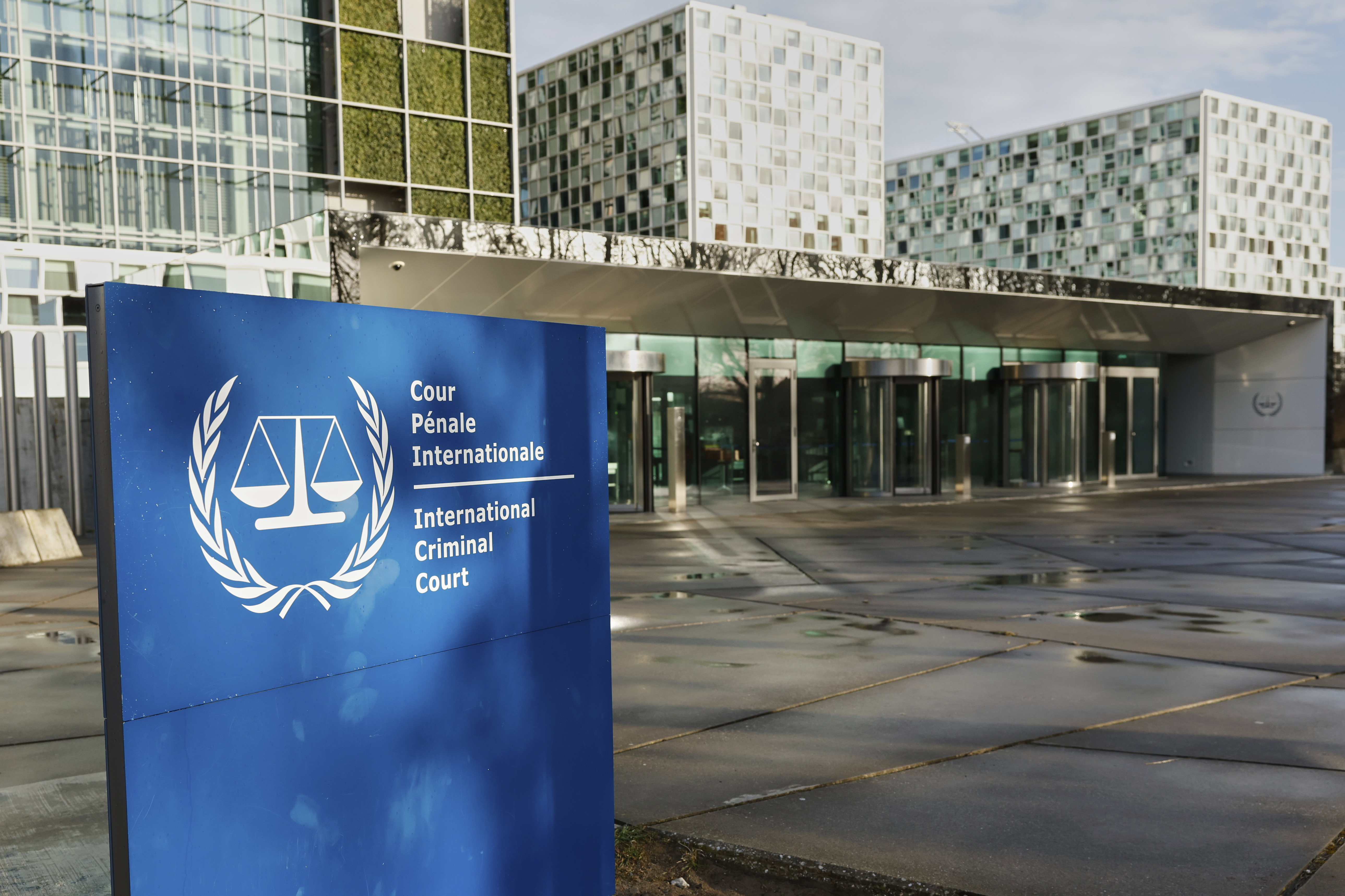 FILE - A general view of the exterior of the International Criminal Court at The Hague, Netherlands, March 12, 2025. (AP Photo/Omar Havana, File)