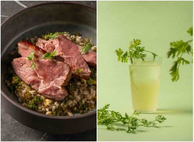 瑪黑餐酒秋冬竟有香菜調酒　路易莎跨界乾杯推燒牛飯糰