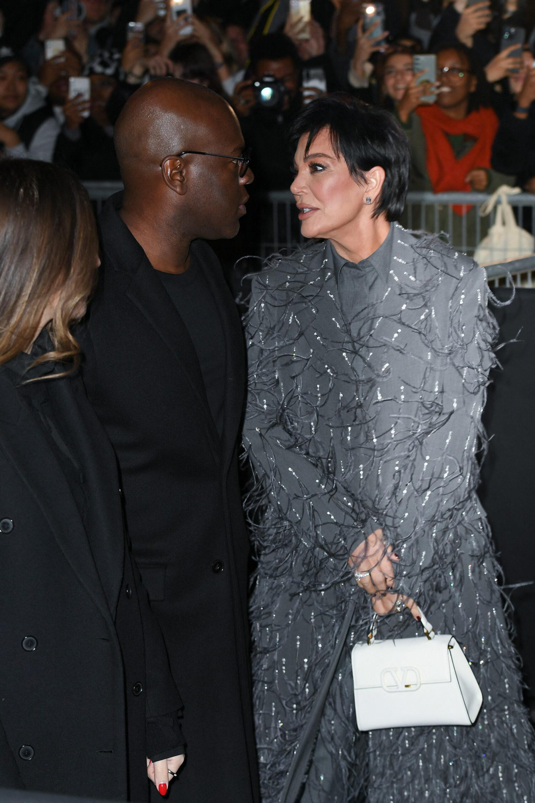 Corey Gamble and Kris Jenner at Valentino Haute Couture Spring/Summer 2024 show as part of Paris Fashion Week