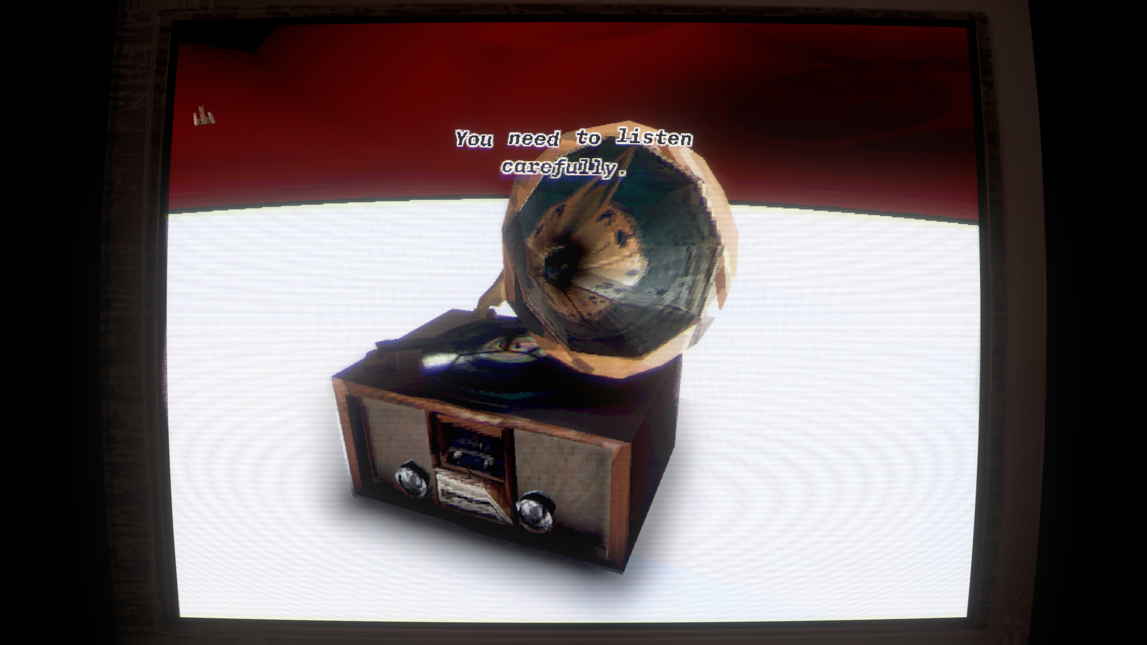 The game contained within an old CRT monitor