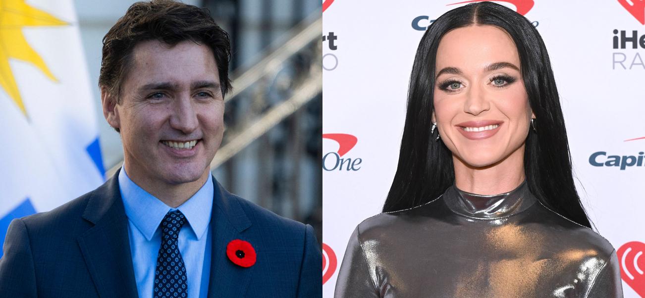 A photo collage of Justin Trudeau and Katy Perry