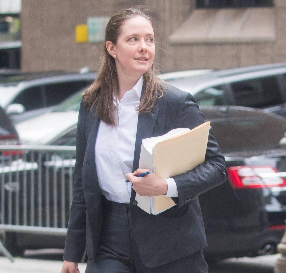 Maurene Comey enters The Manhattan Federal Court for the Jeffrey Epstein's hearing. 08 Jul 2019