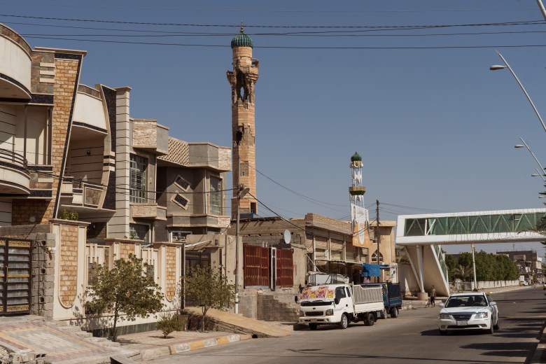 A damaged mosque in Fallujah, where scars of the 2004 US invasion and ISIS’s occupation remain visible. Less visible is the toxic contamination from war, which continues to afflict a generation with severe health conditions. Photo by Jaclynn Ashly.