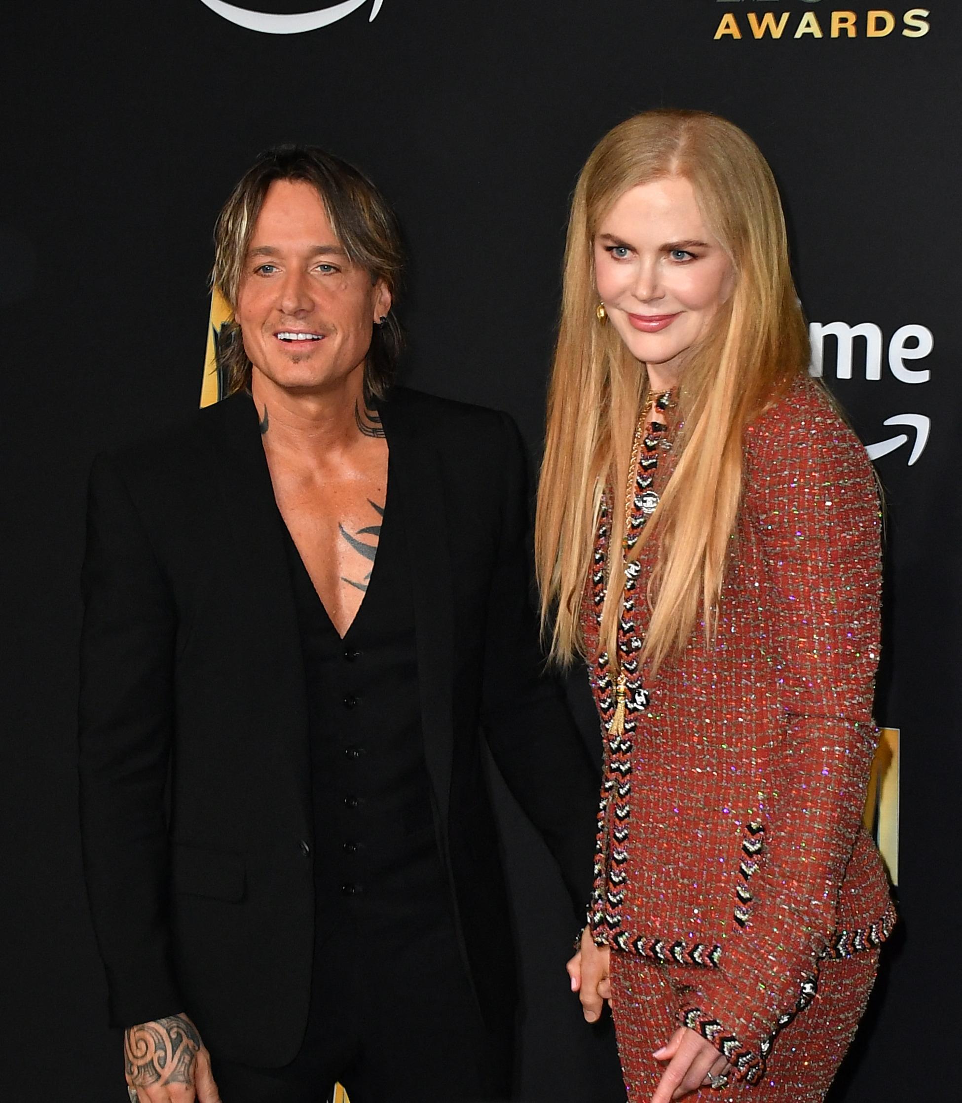 Keith Urban and Nicole Kidman at the 58th Annual Academy of Country Music Awards