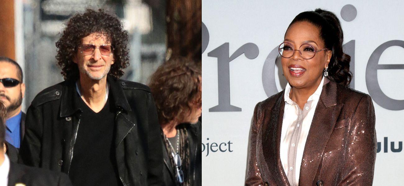 A photo collage of Howard Stern and Oprah Winfrey