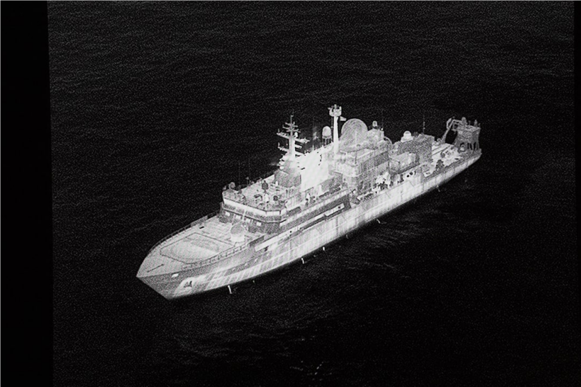 英方称图为&ldquo;扬塔尔&rdquo;号在苏格兰北部水域活动的画面。 图源：外媒报道配图