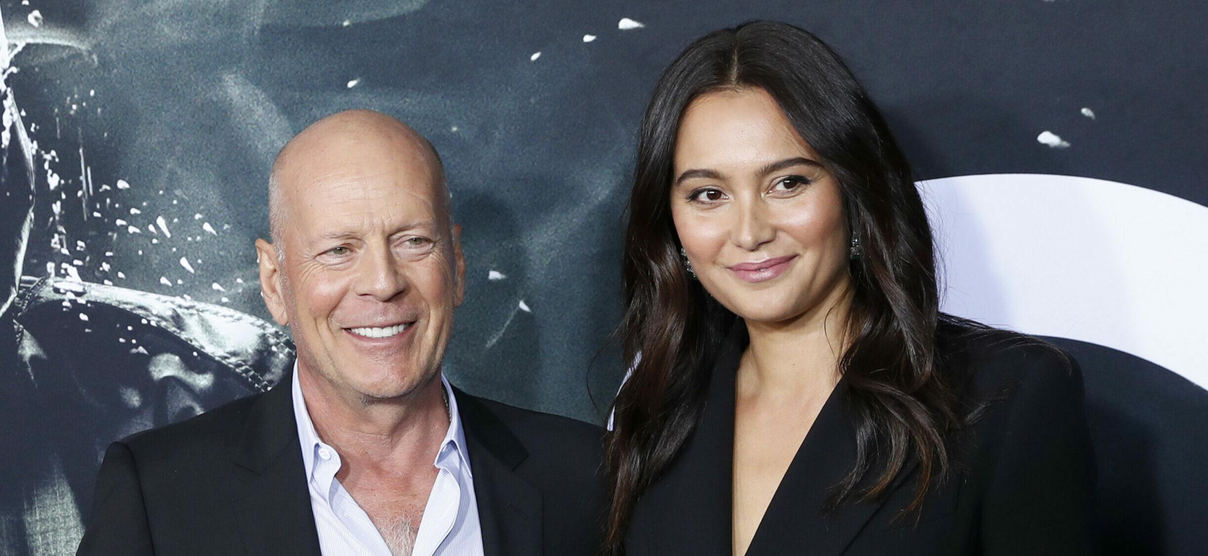Bruce Willis and Emma Heming Willis arrive at the 'Glass' NY Premier