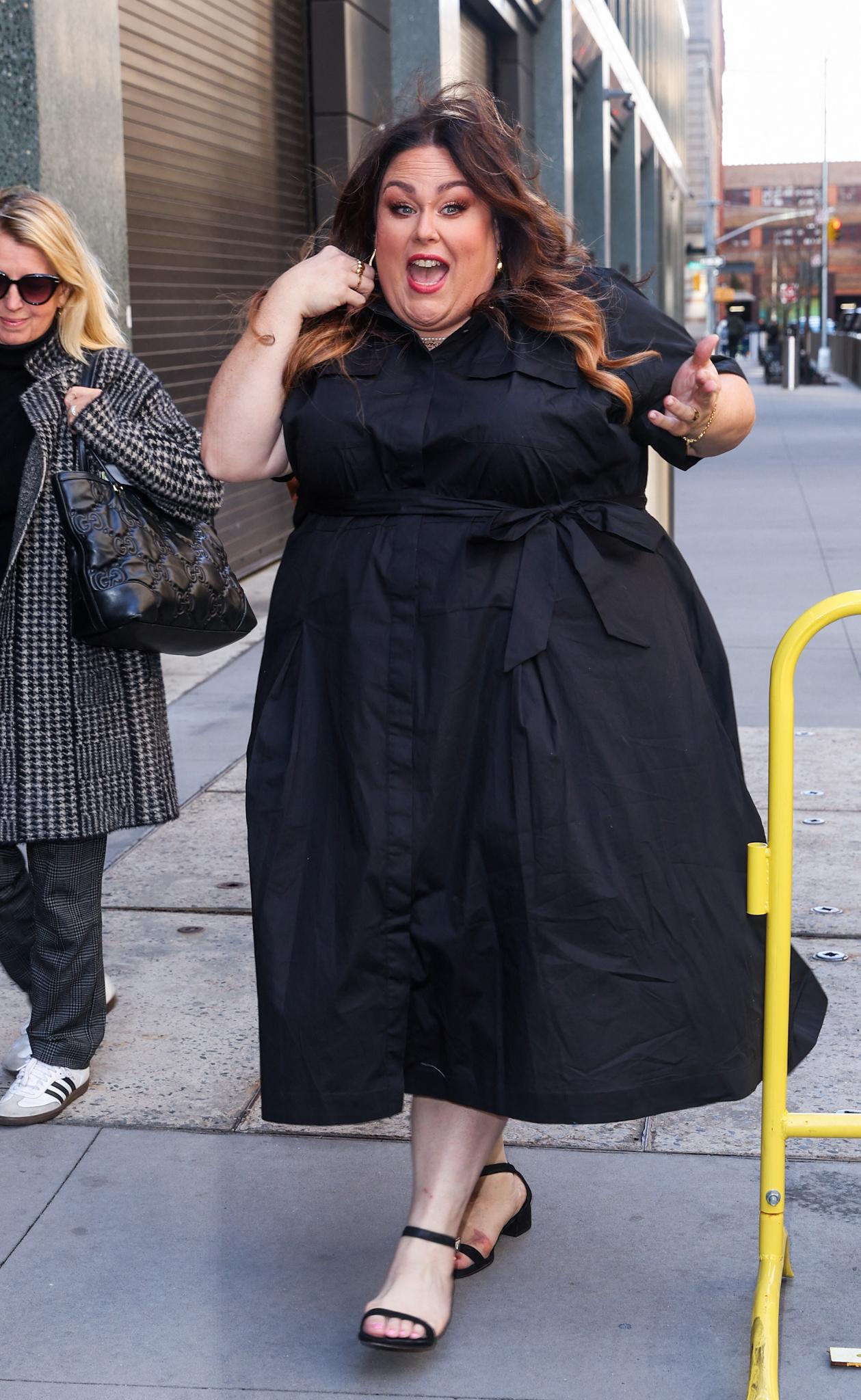Chrissy Metz is all smiles while outside of ABC Studios