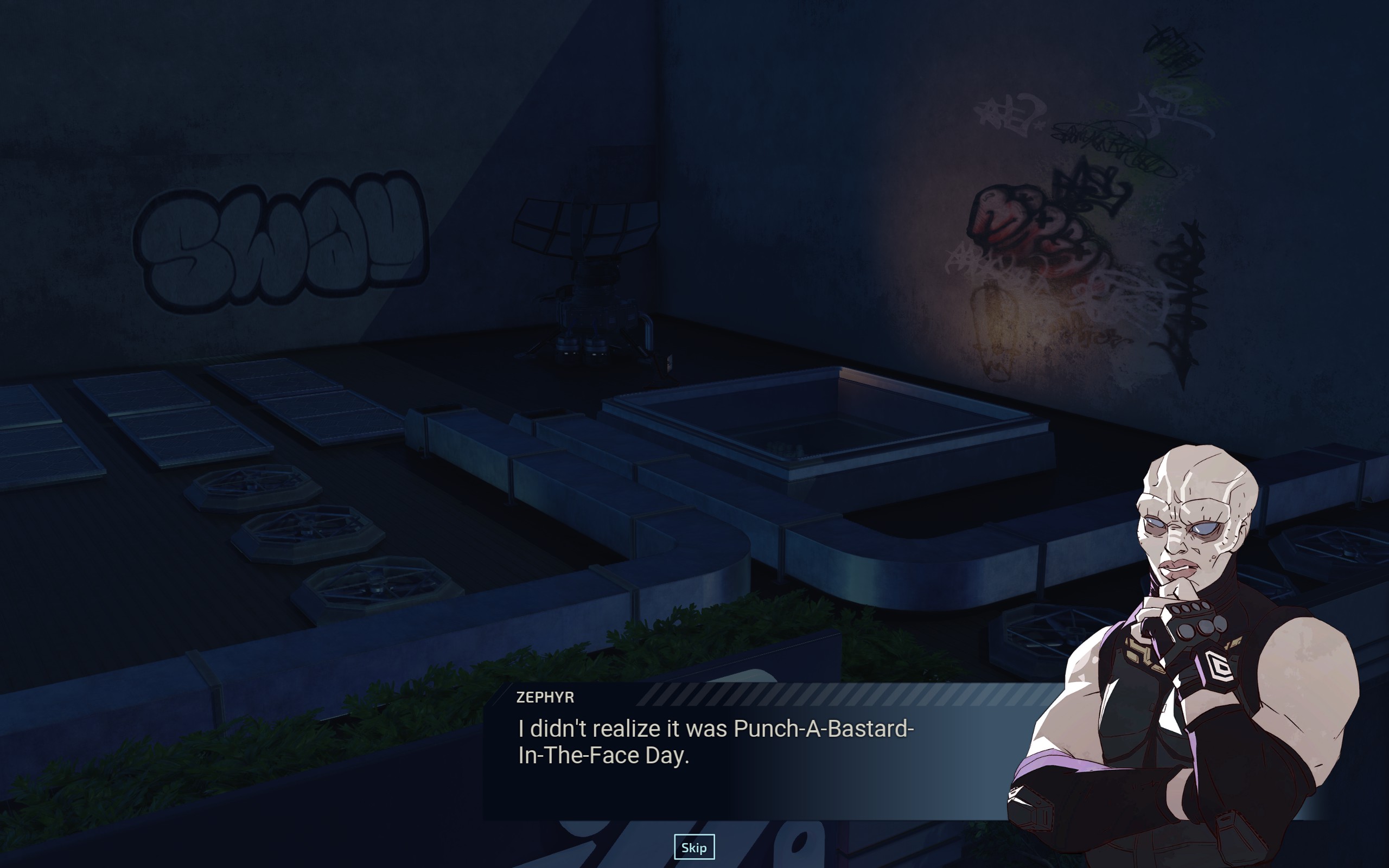 Chimera Squad's Australian hybrid Zephyr says, 