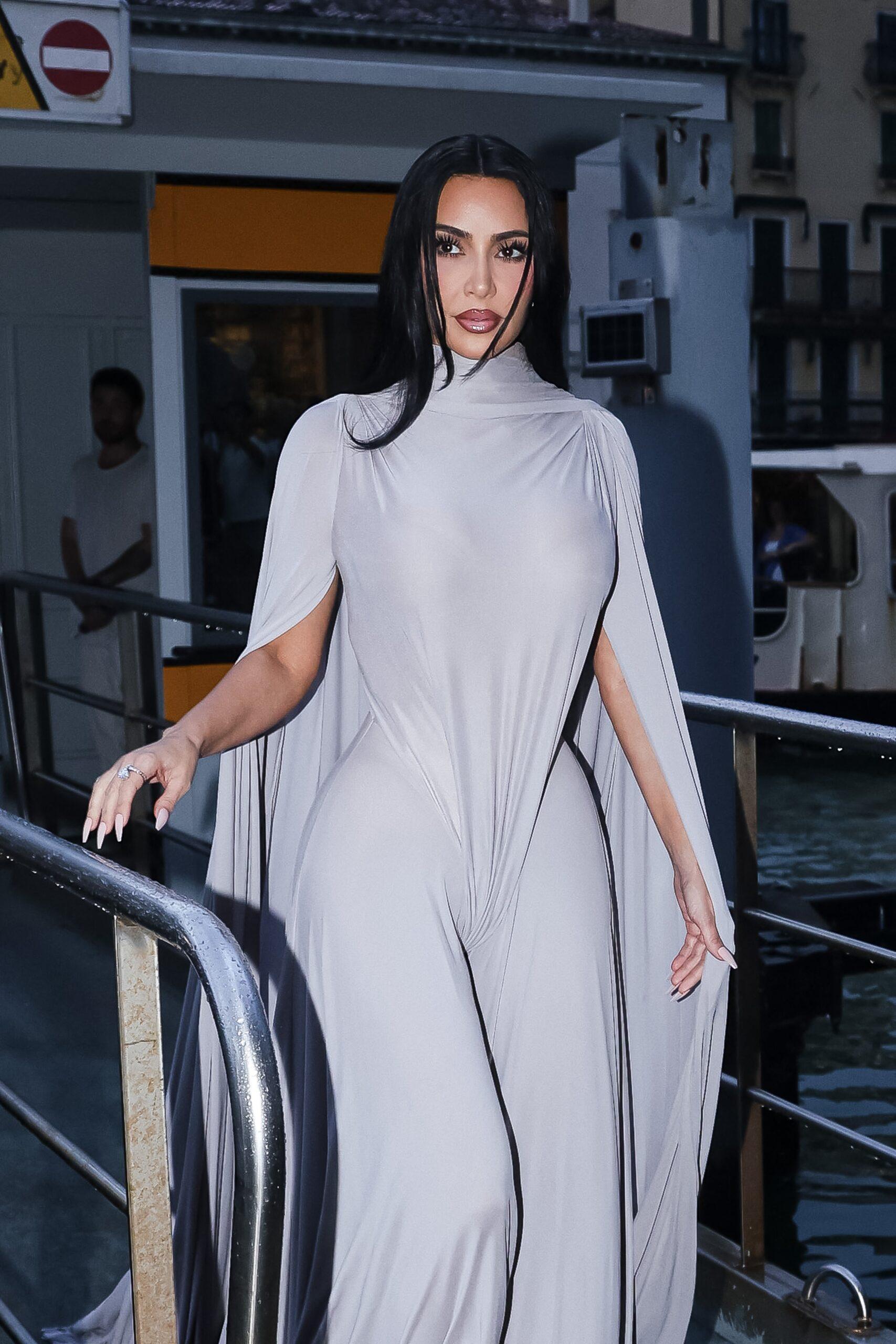 Kim Kardashian Arrives At Diane Von Furstenberg Award At Teatro Goldoni During The 82nd Venice International Film Festival In Venice