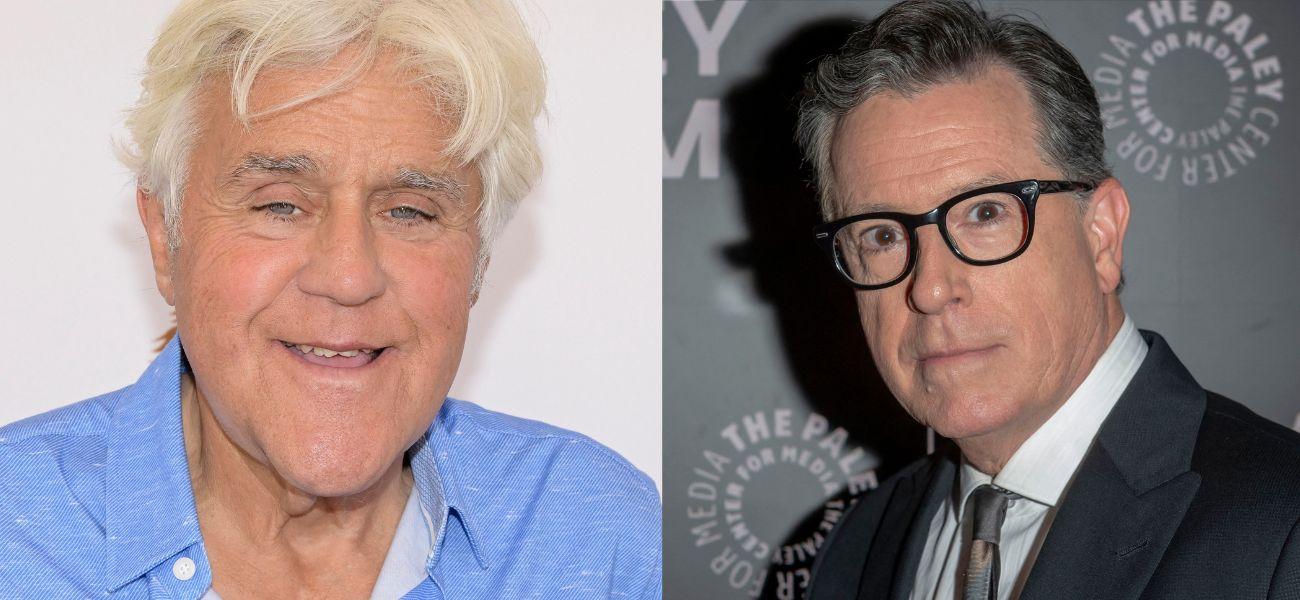 Jay Leno (left) Stephen Colbert (right)