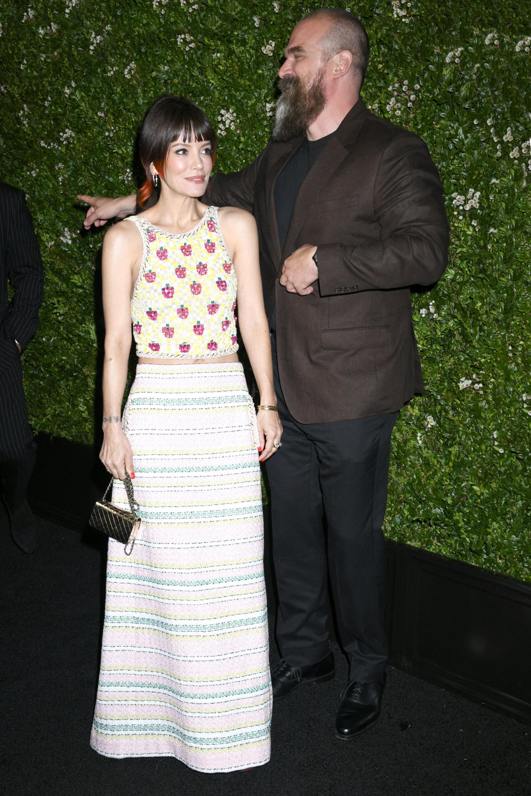 Lily Allen and David Harbour at 17th Annual CHANEL & Tribeca Artists Dinner in NYC