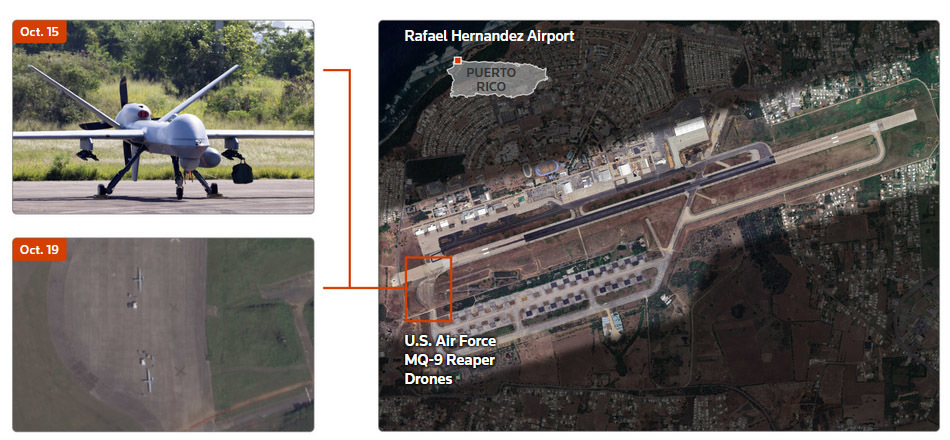 波多黎各拉斐尔&middot;埃尔南德斯机场出现美军无人机 路透社