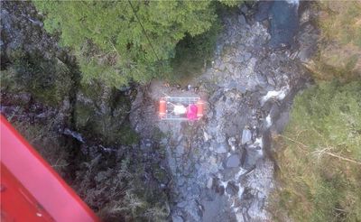 女山友中央尖山墜谷！空勤總隊黑鷹直升機馳援　順利吊掛下山