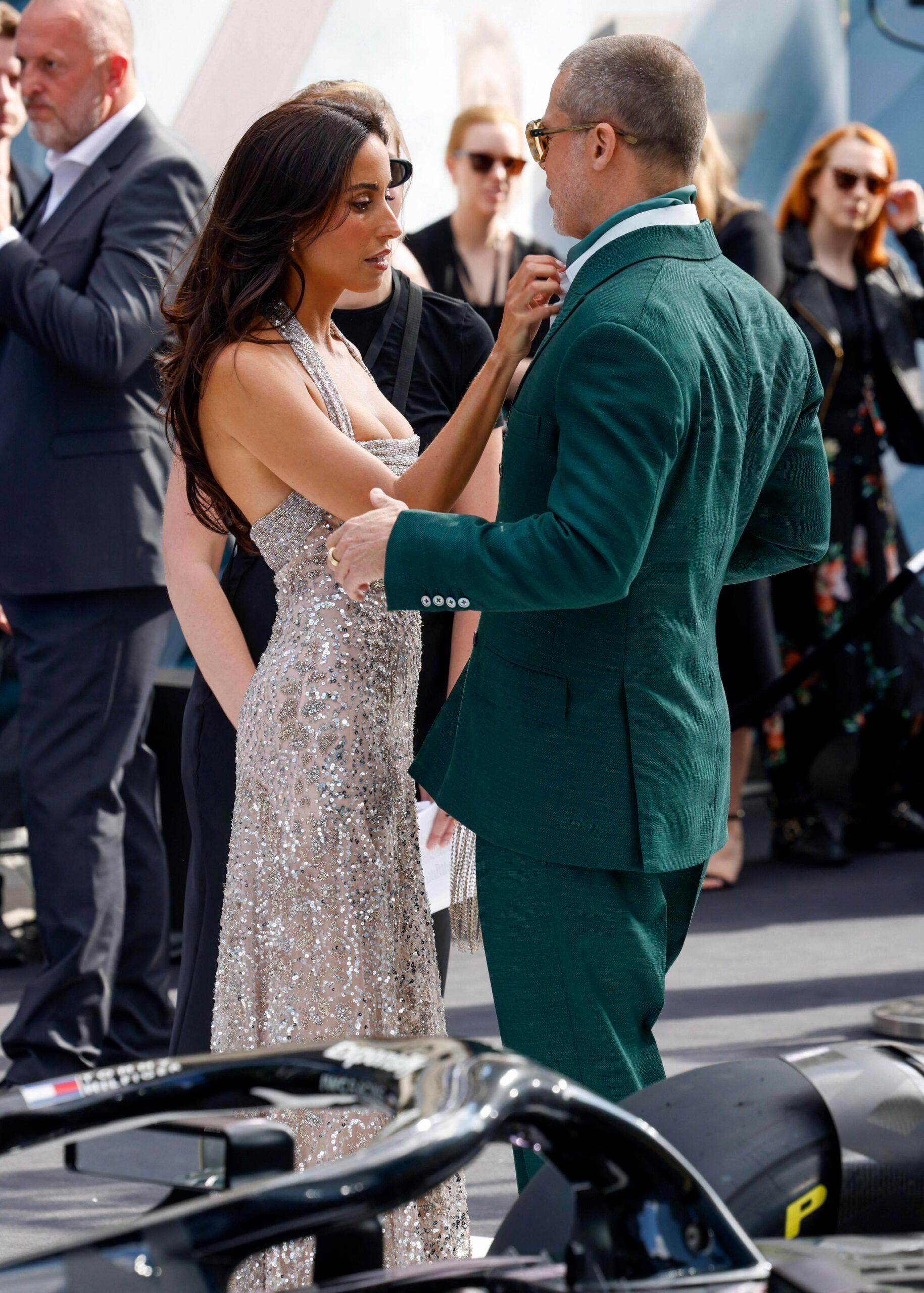 Ines de Ramon and Brad Pitt at 'F1: The Movie' London Premiere