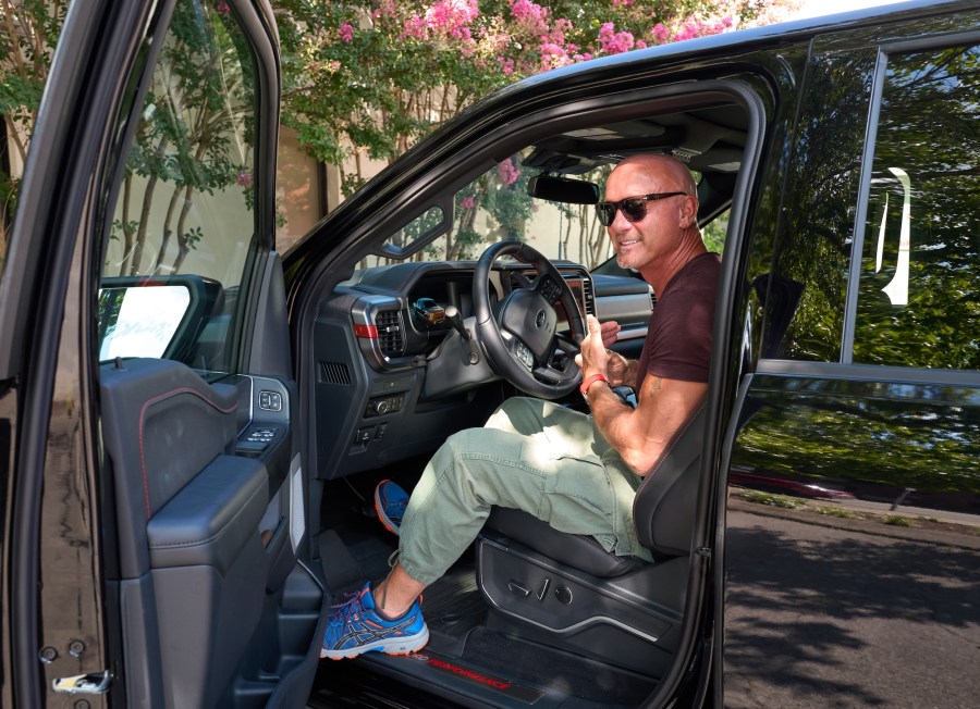 Tim McGraw Unveils Newly Shaved Head Shows Off Ripped Muscles in Nashville Truck