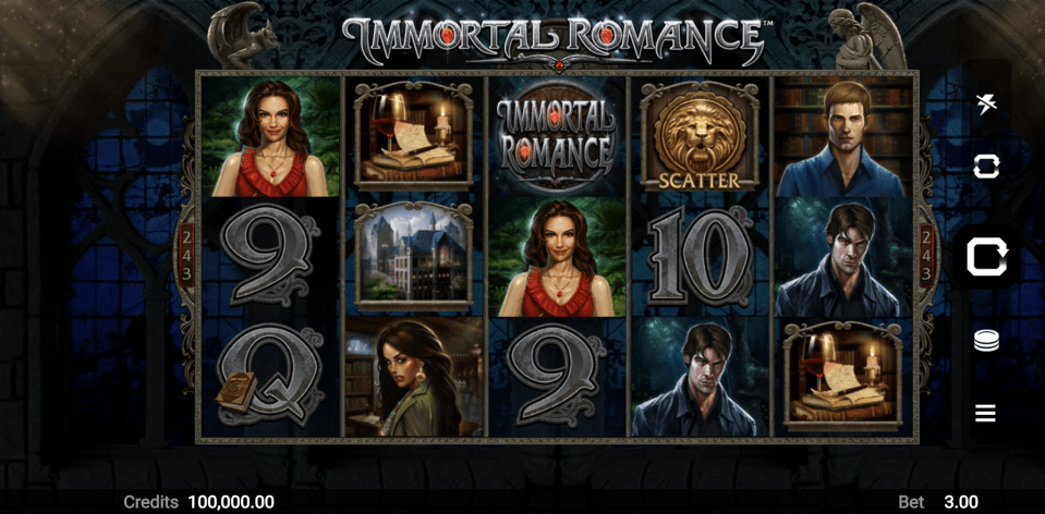 Immortal Romance slot screenshot