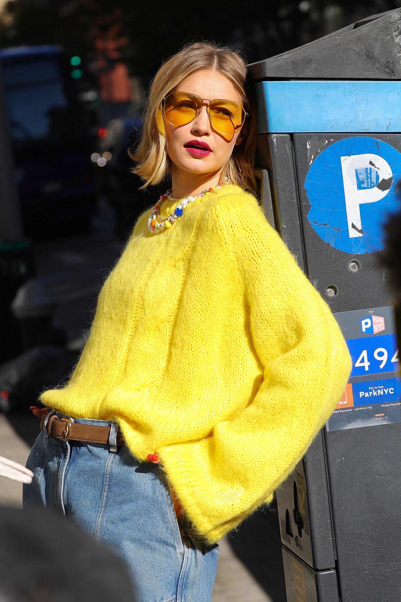 Gigi Hadid spotted doing a commercial for Maybelline in NYC