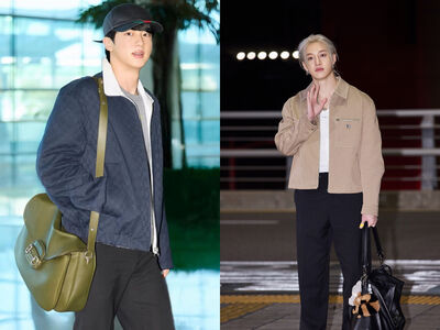 方燦、檀健次機場時尚超大FENDI包與吊飾成亮點　BTS Jin也出發米蘭