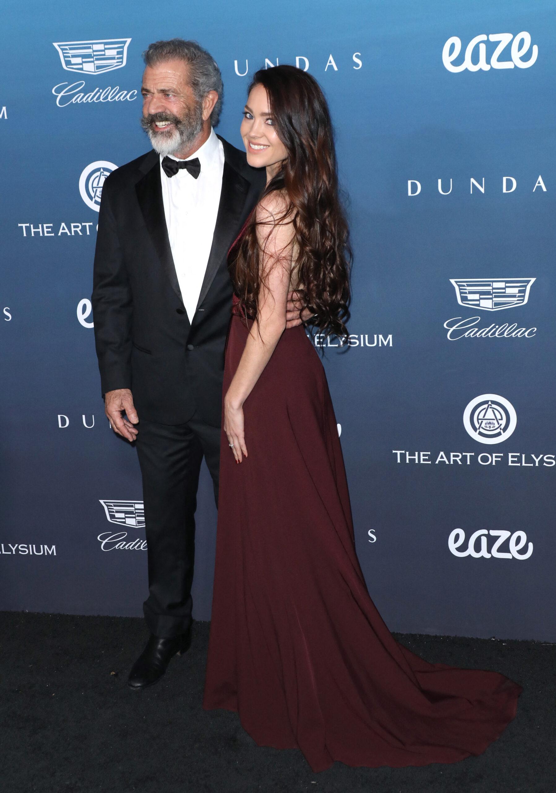 Mel Gibson and Rosalind Ross at Art of Elysium's 12th Annual Black Tie Artistic Experience 
