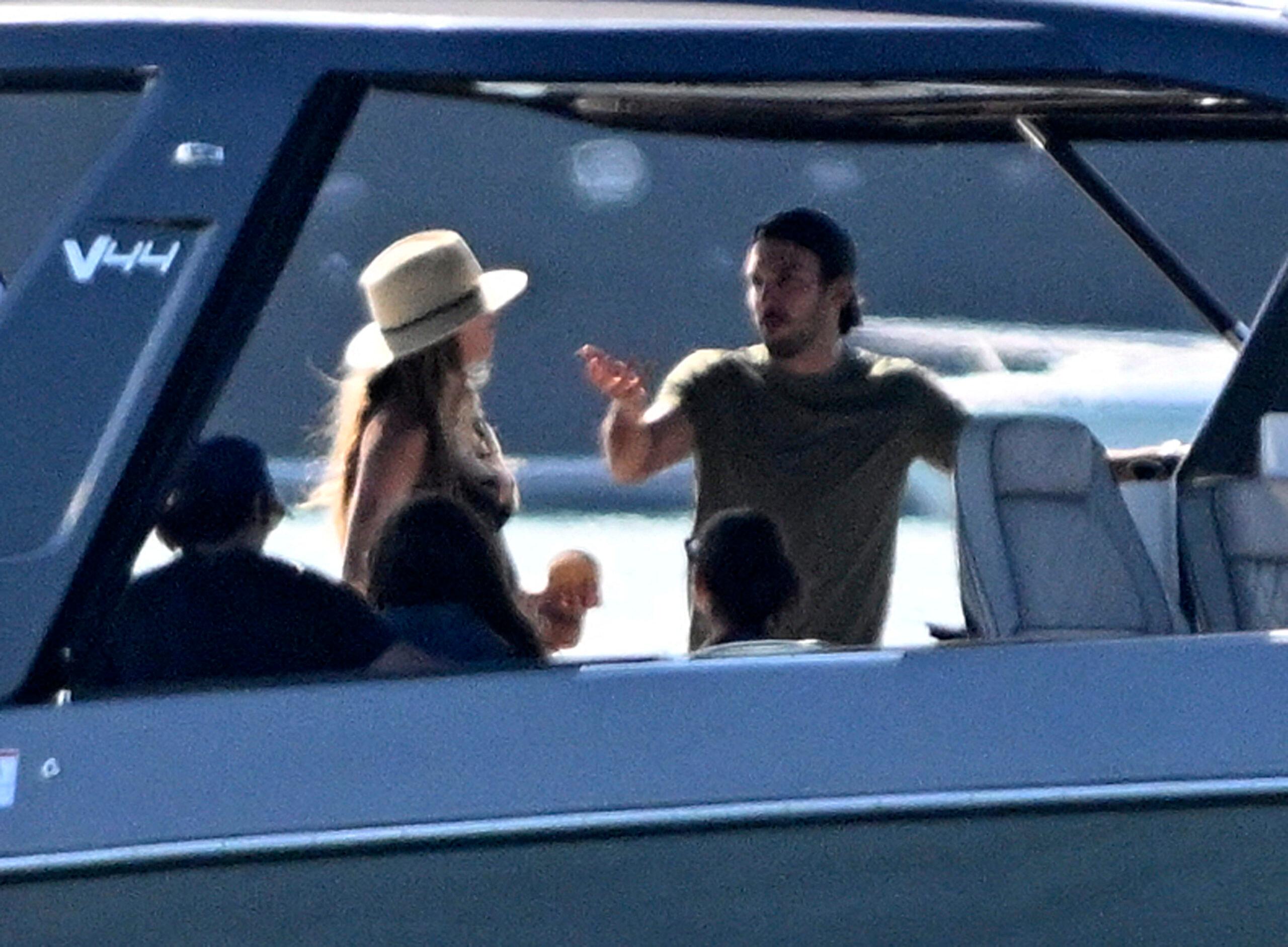 Gisele Bundchen and her boyfriend Joaquim Valente spend the day on their Yacht