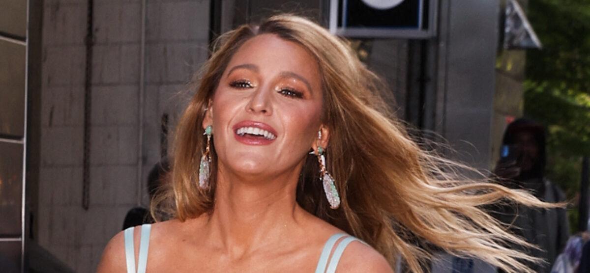 Blake Lively is seen making an entrance with her hair waving while outside the premiere of Another Simple Favor this evening in New York City