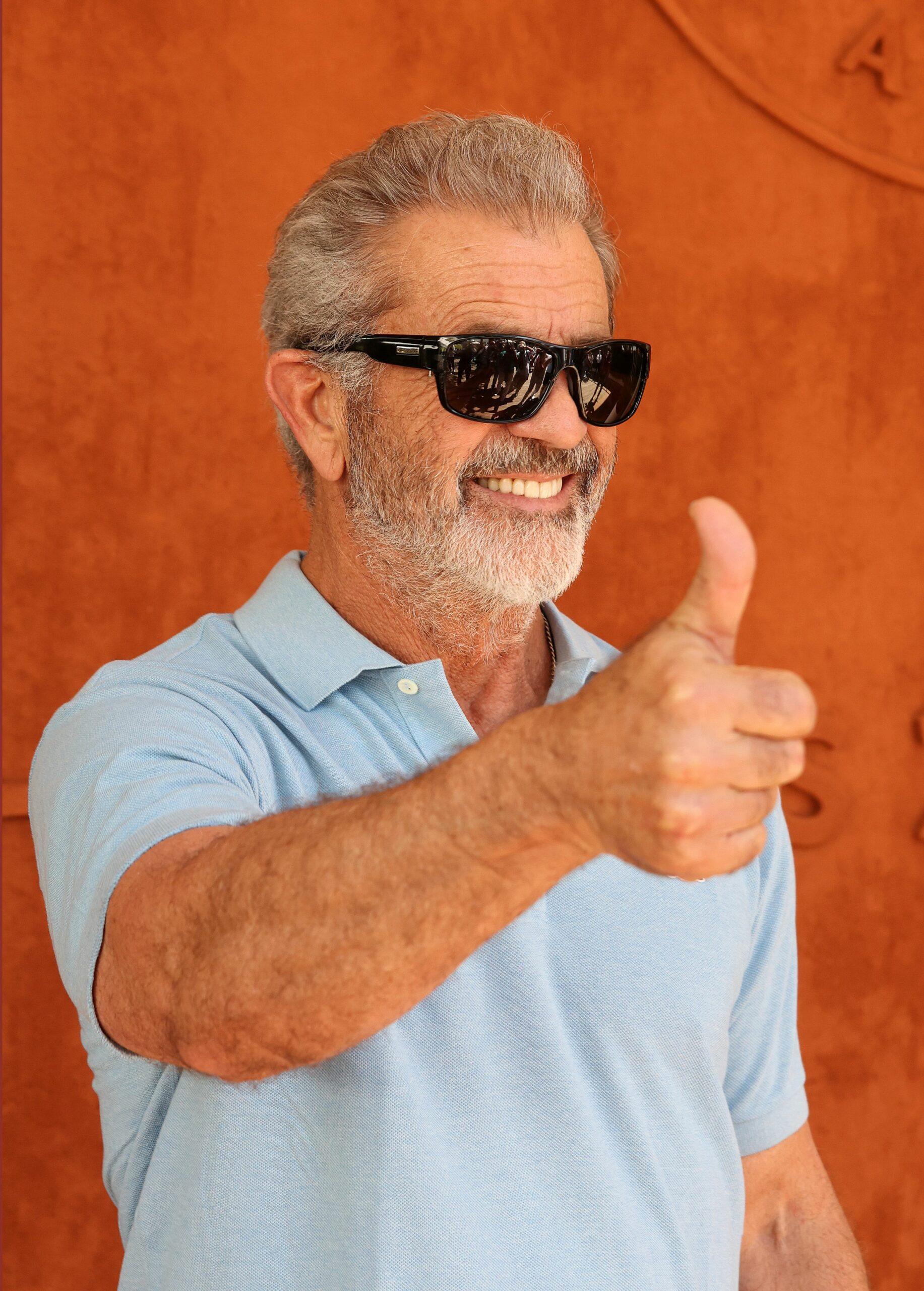 Mel Gibson at the Village of Roland Garros