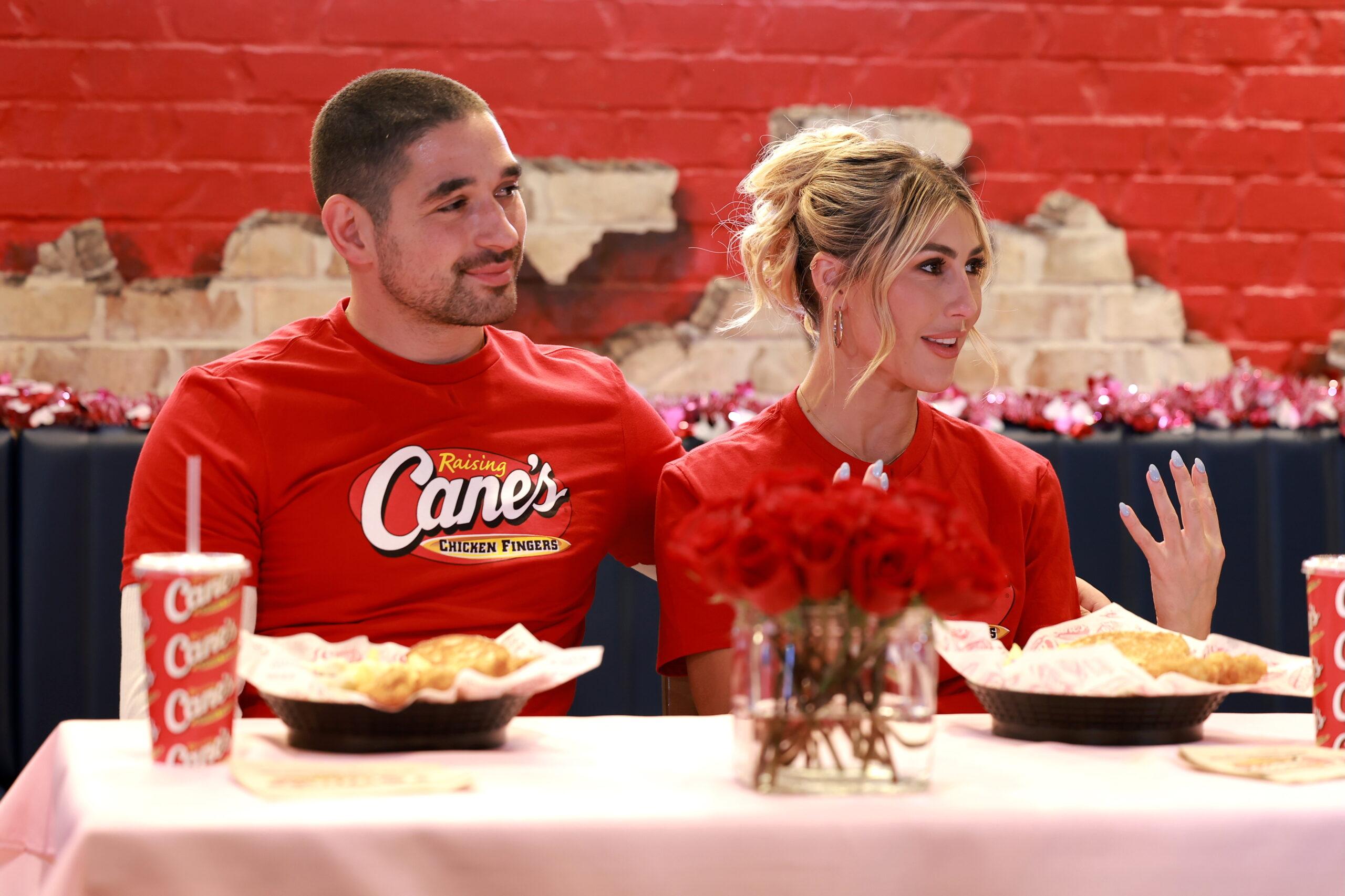 Alan Bertsen and Emma Slater at Raising Cane's