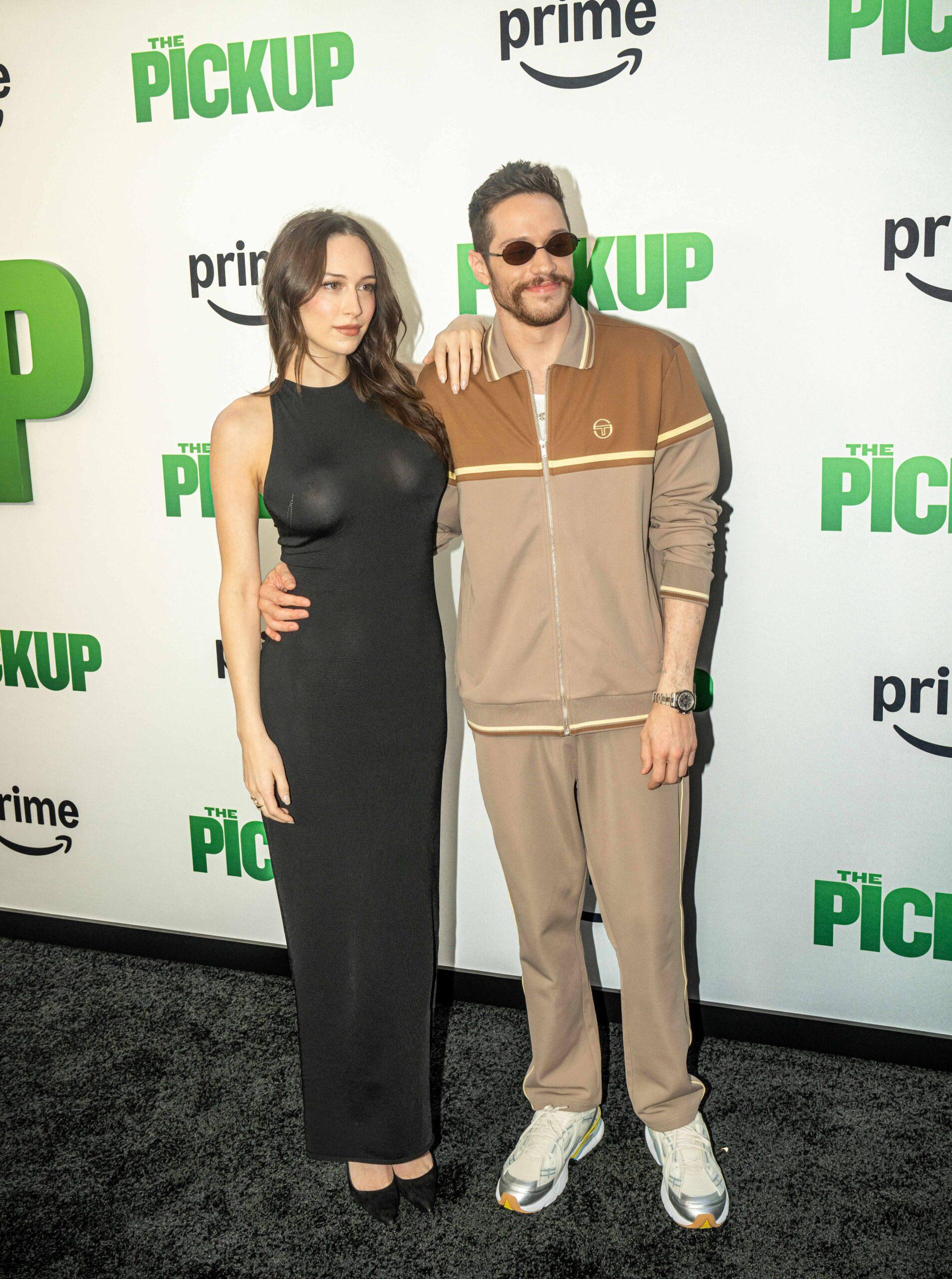 Pete Davidson and Elsie Hewitt at The Pick Up Red Carpet