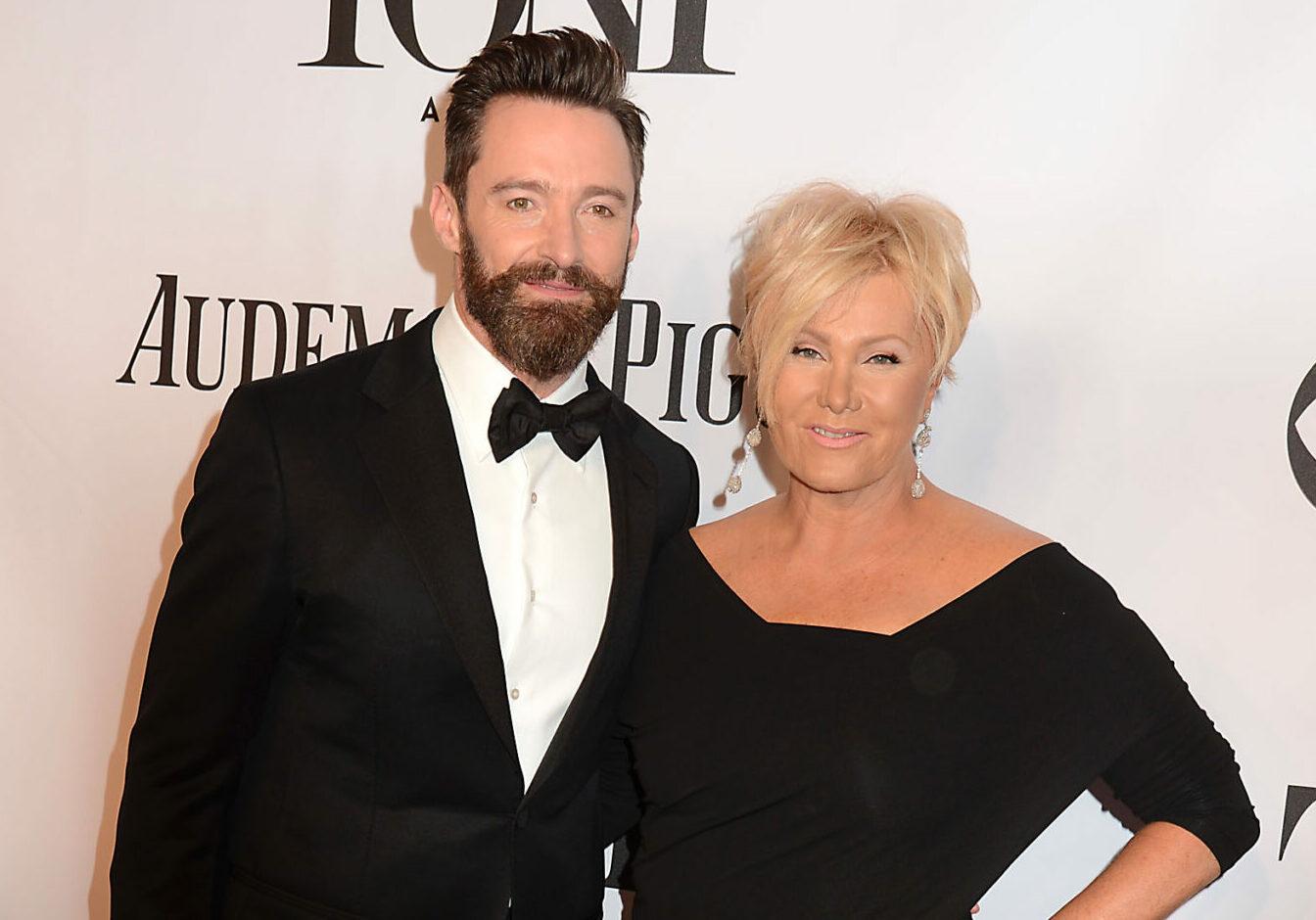 Hugh Jackman and wife Deborra-Lee Furness arrive at the 68th Annual Tony Awards